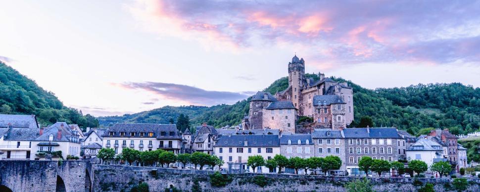 Coucher de soleil sur Estaing