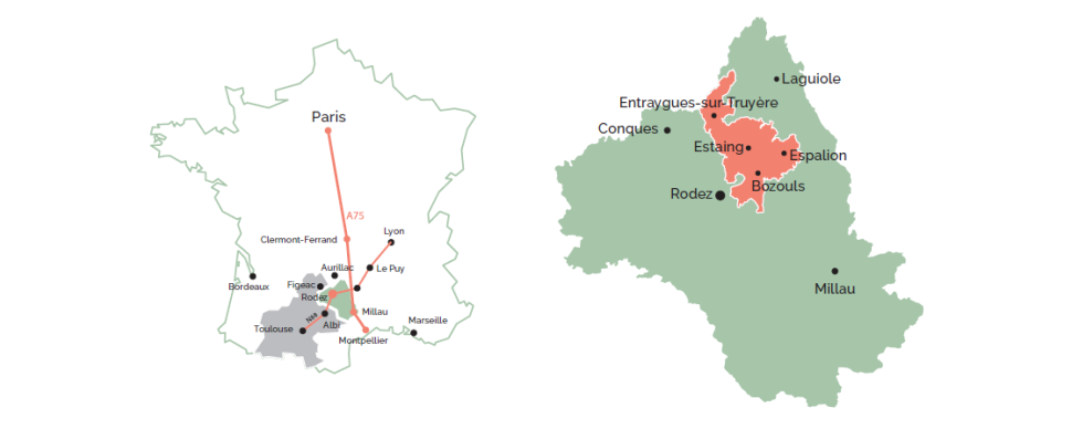 Carte des Terres d'Aveyron