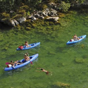 Canoë en famille sur la rivière Tarn