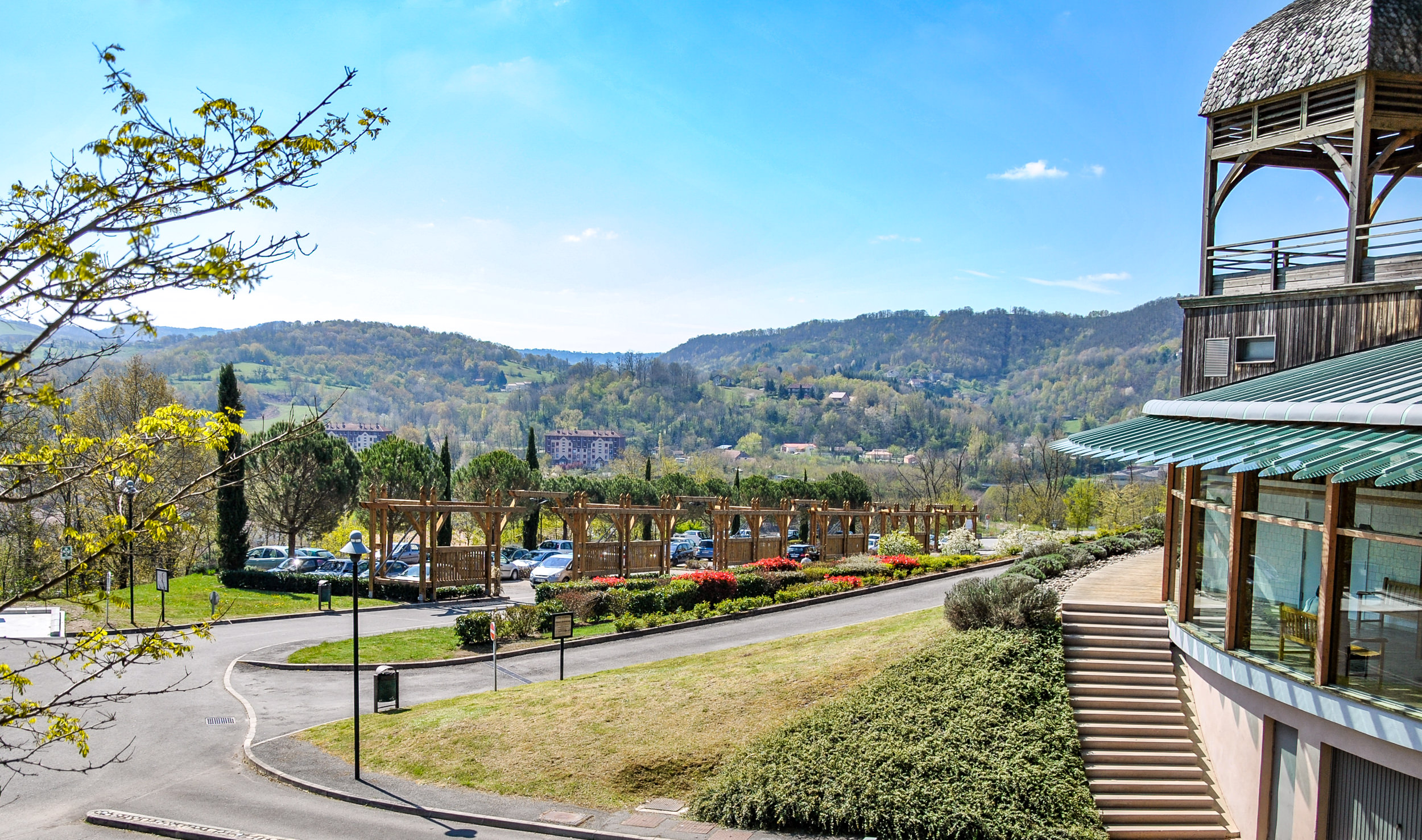 Vue depuis les Thermes de Cransac