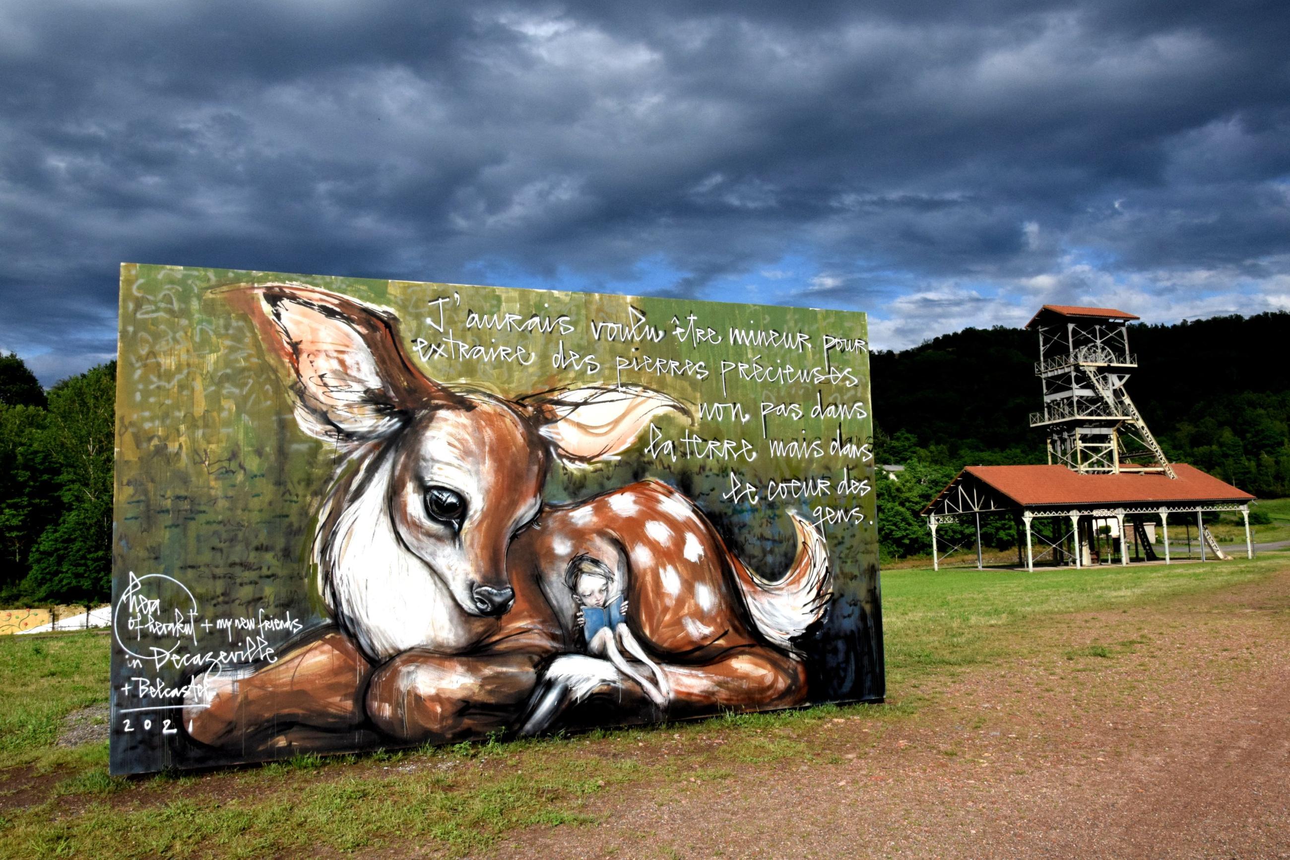Le faon et l'enfant de Héra of Hérakut ©J. Born - Decazeville Communauté