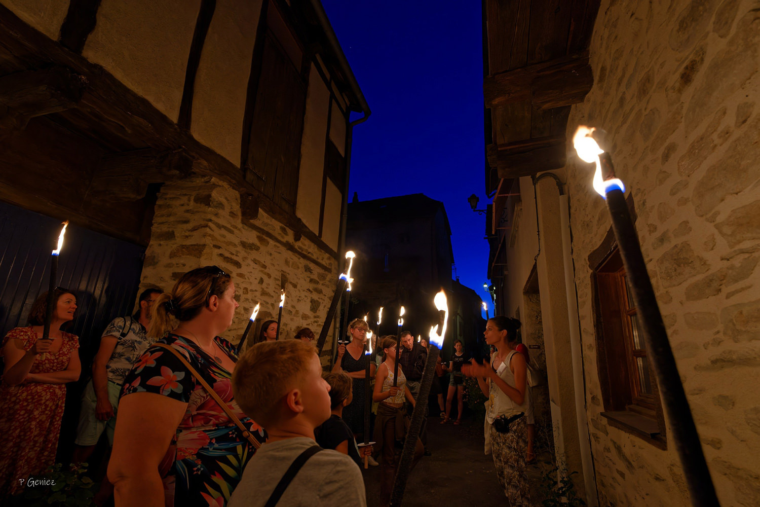 Visite aux flambeaux, Sauveterre-de-Rouergue ©Patrice Geniez