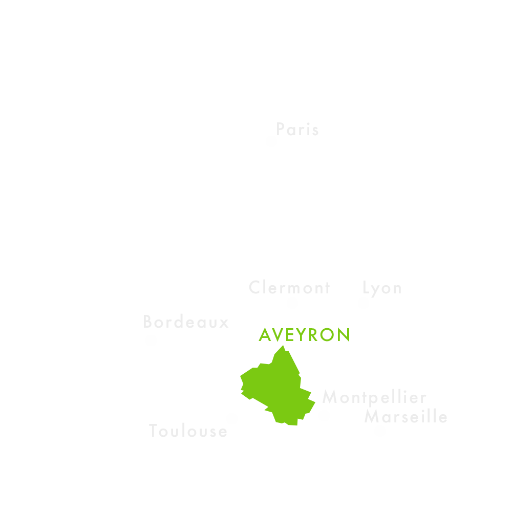 Carte de situation de l’Aveyron en France